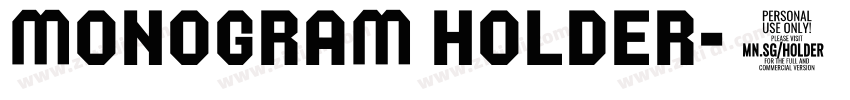 Monogram Holder字体转换